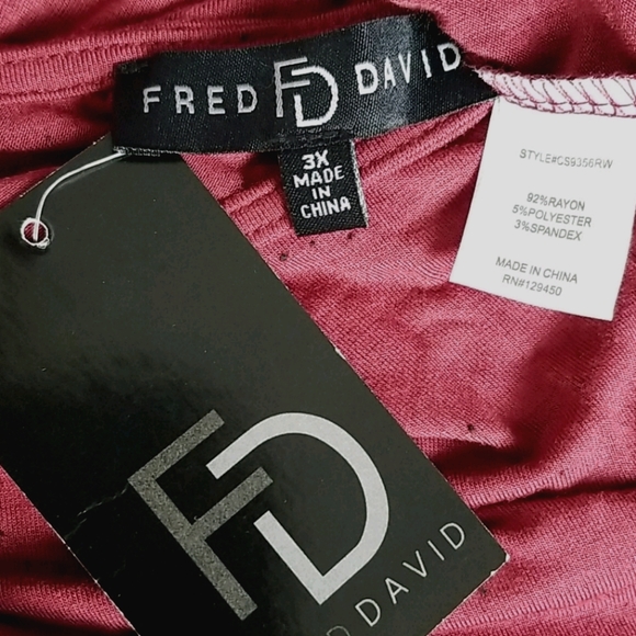 Fred David Plus Size Top NWT! - Picture 7 of 7